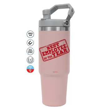 Best employee of the year, Pink color, 890ml (30oz) stainless Steel Tumbler with Handle