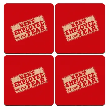 Best employee of the year, ΣΕΤ x4 Σουβέρ ξύλινα τετράγωνα plywood (9cm)