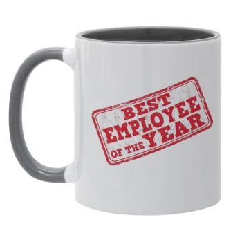 Best employee of the year, Κούπα χρωματιστή γκρι, κεραμική, 330ml