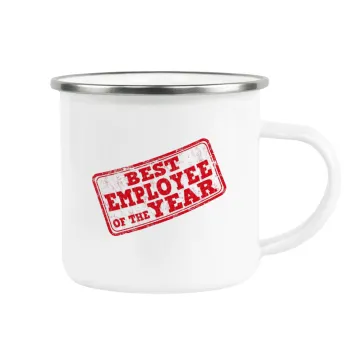 Best employee of the year, Metallic enamel cup white 360ml