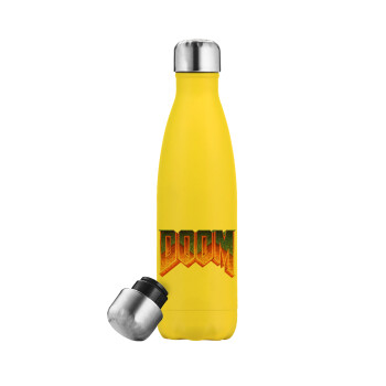 DOOM, Yellow Stainless Steel Metallic Thermos, double-walled, 500ml