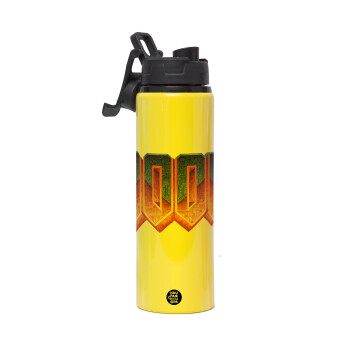 DOOM, Metallic water bottle with safety lid, 850ml aluminum