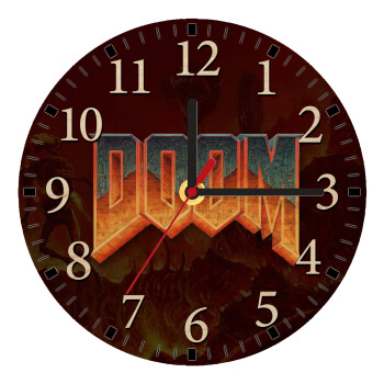 DOOM, Ρολόι τοίχου ξύλινο plywood (20cm)