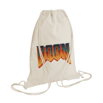 DOOM, Backpack bag GYMBAG natural (28x40cm)