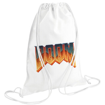 DOOM, Backpack pouch GYMBAG white (28x40cm)