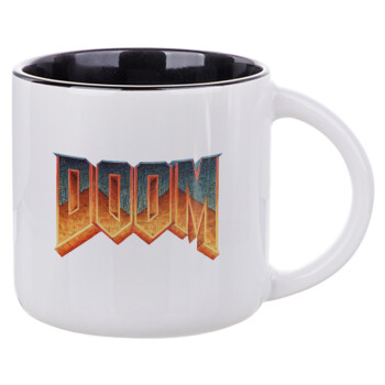 DOOM, Κούπα κεραμική 400ml Λευκή/Μαύρη