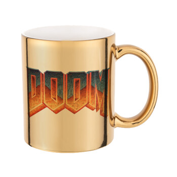DOOM, Mug ceramic, gold mirror, 330ml