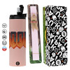 Easter candle,Travel Tumbler 2 Lids, with metal straw & cleaning brush & aromatic flat candle (30cm) (PINK)