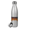 Metallic Glitter Silver Thermos Flask (Stainless steel), double-walled, 500ml