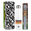 Easter candle, metallic white thermos bottle (500ml) & aromatic flat candle (30cm) (GRAY)