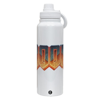 DOOM, 1L Stainless Steel Thermal Bottle with Phone Holder & Double Wall Insulation