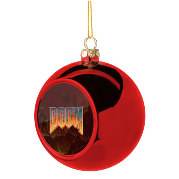 DOOM, Christmas tree ball Red 8cm
