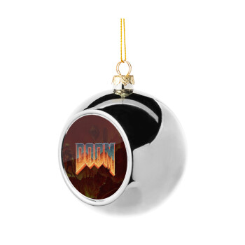 DOOM, Silver 8cm Christmas tree ball ornament