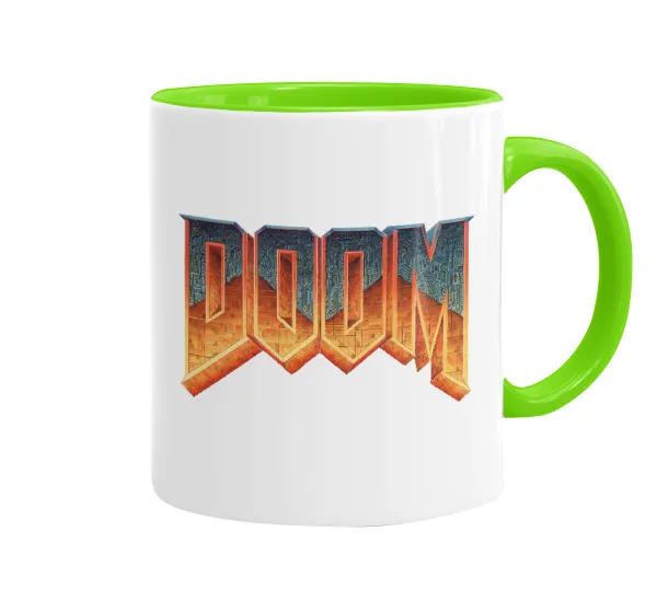 DOOM — Κούπα χρωματιστή βεραμάν, κεραμική, 330ml