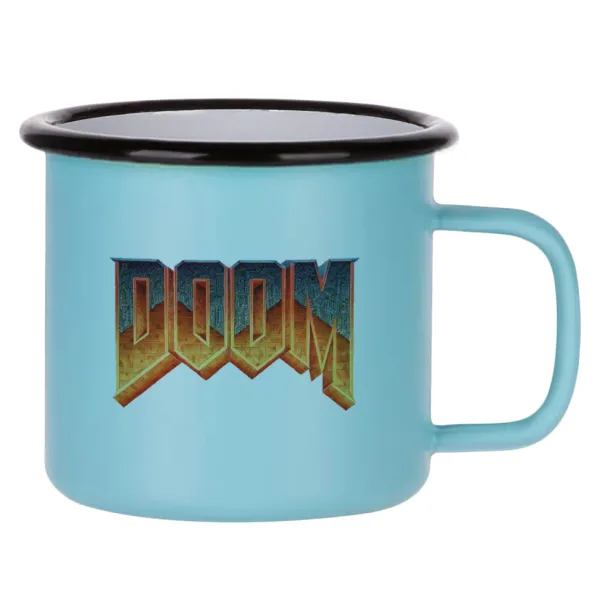 DOOM — Κούπα Μεταλλική εμαγιέ ΜΑΤ σιέλ 360ml