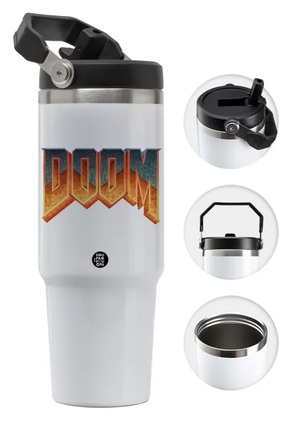 DOOM — Θερμός Ανοξείδωτο 30oz με χερούλι