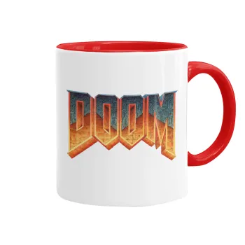 DOOM, Mug colored red, ceramic, 330ml