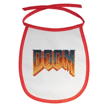 DOOM, Σαλιάρα μωρού αλέκιαστη με κορδόνι Κόκκινη