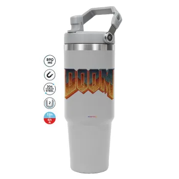 DOOM, ΓΚΡΙ χρώματος Θερμός Ανοξείδωτο 890ml (30oz) με χερούλι