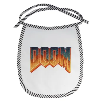 DOOM, Σαλιάρα μωρού αλέκιαστη με κορδόνι Μαύρη