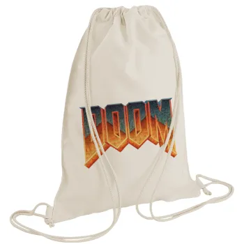 DOOM, Τσάντα πλάτης πουγκί GYMBAG natural (28x40cm)