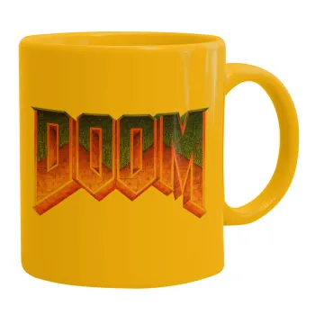 DOOM, Κούπα, κεραμική κίτρινη, 330ml