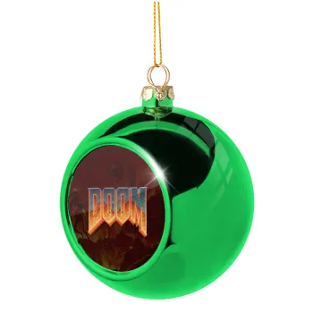 DOOM, Green Christmas tree ornament ball 8cm
