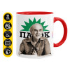 Κούπα χρωματιστή κόκκινη, κεραμική, 330ml