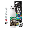 Soccer Metal mug thermos, double wall, 550ml