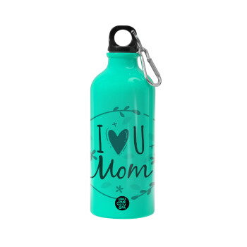 I Love you Mom pink, Water bottle 600ml