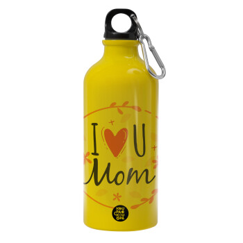 I Love you Mom pink, Water bottle 600ml