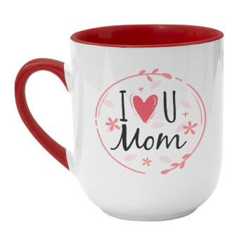 I Love you Mom pink, Κούπα κεραμική tapered 260ml