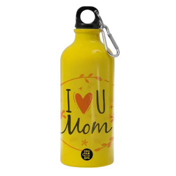 I Love you Mom pink, Water bottle 600ml