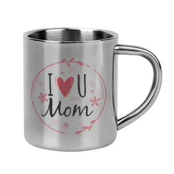 I Love you Mom pink, Κούπα Ανοξείδωτη διπλού τοιχώματος 300ml