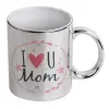 Mug ceramic, silver mirror, 330ml