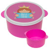 Best mom Princess, ΡΟΖ παιδικό δοχείο φαγητού (lunchbox) πλαστικό (BPA-FREE) Lunch Βox M16 x Π16 x Υ8cm