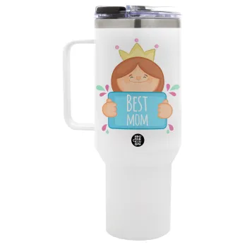 Best mom Princess, Mega Stainless steel Tumbler with lid, double wall 1,2L