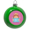Green Christmas tree ornament bauble 8cm