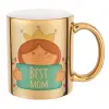 Mug ceramic, gold mirror, 330ml
