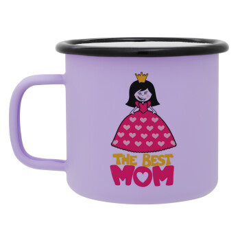 The Best Mom Queen, Κούπα Μεταλλική εμαγιέ ΜΑΤ Light Pastel Purple 360ml