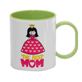 The Best Mom Queen, Κούπα (πλαστική) (BPA-FREE) Polymer Πράσινη για παιδιά, 330ml