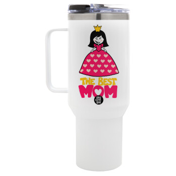 The Best Mom Queen, Mega Stainless steel Tumbler with lid, double wall 1,2L