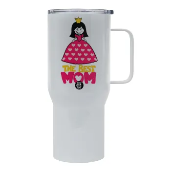 The Best Mom Queen, Mega Stainless steel Tumbler with lid, double wall 750L