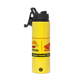 Honda Repsol Team, Metallic water bottle with safety lid, 850ml aluminum