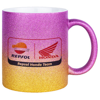 Honda Repsol Team, Κούπα Χρυσή/Ροζ Glitter, κεραμική, 330ml