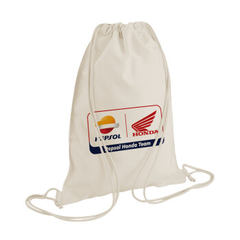 Honda Repsol Team, Τσάντα πλάτης πουγκί GYMBAG natural (28x40cm)