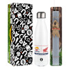 Easter candle, metallic white thermos bottle (500ml) & aromatic flat candle (30cm) (GRAY)