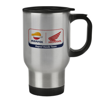 Honda Repsol Team, Stainless steel travel mug with lid, double wall 450ml