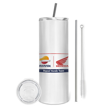 Honda Repsol Team, Tumbler stainless steel 600ml, with metal straw & cleaning brush