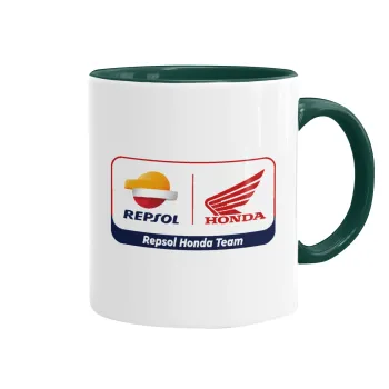 Honda Repsol Team, Κούπα χρωματιστή πράσινη, κεραμική, 330ml
